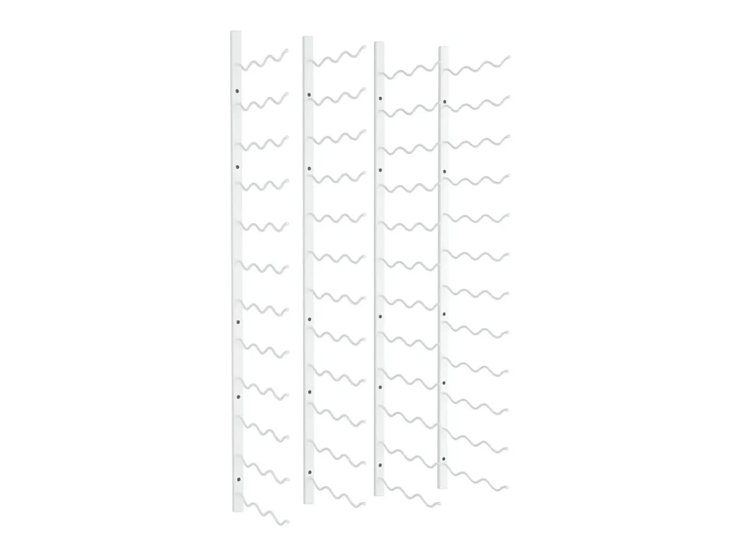 Acessórios De Arrumação|Acessório Vinho E Bar* Garrafeira de parede para 36 garrafas 2 pcs ferro PT479017 Branco