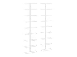 Acessórios De Arrumação|Acessório Vinho E Bar* Garrafeira de parede para 9 garrafas 2 pcs ferro PT719530 Branco