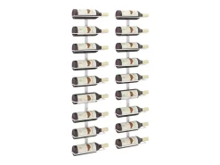Acessórios De Arrumação|Acessório Vinho E Bar* Garrafeira de parede para 9 garrafas 2 pcs ferro PT719530 Branco