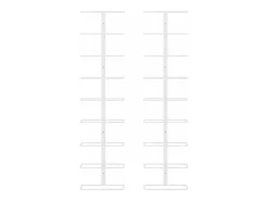 Acessórios De Arrumação|Acessório Vinho E Bar* Garrafeira de parede para 9 garrafas 2 pcs ferro PT719530 Branco