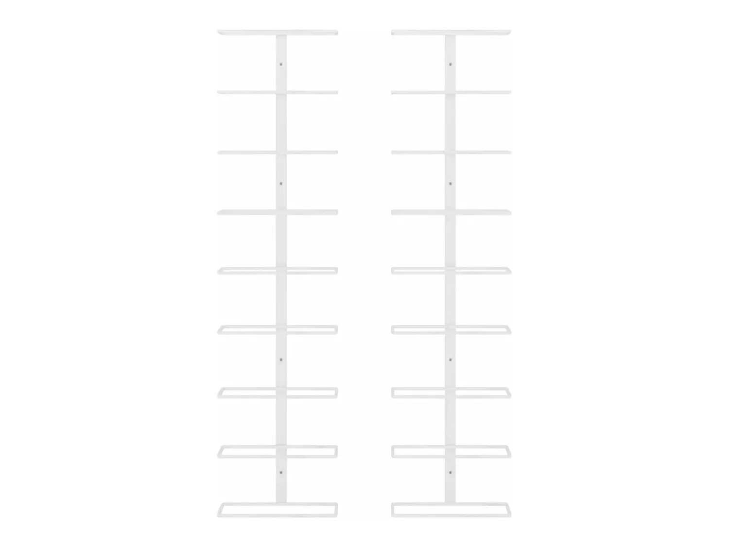 Acessórios De Arrumação|Acessório Vinho E Bar* Garrafeira de parede para 9 garrafas 2 pcs ferro PT719530 Branco