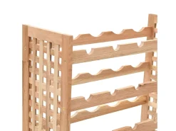 Garrafeira p/ 25 garrafas madeira de nogueira maciça 63x25x73cm PT959763^ Acessórios De Arrumação|Acessório Vinho E Bar