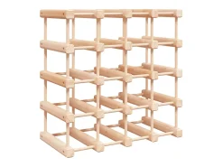 Garrafeira para 20 garrafas 46,5x23x46,5 cm pinho maciço PT272545^ Acessórios De Arrumação|Acessório Vinho E Bar