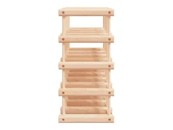 Garrafeira para 20 garrafas 46,5x23x46,5 cm pinho maciço PT272545^ Acessórios De Arrumação|Acessório Vinho E Bar