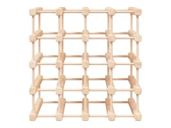 Garrafeira para 20 garrafas 46,5x23x46,5 cm pinho maciço PT272545^ Acessórios De Arrumação|Acessório Vinho E Bar