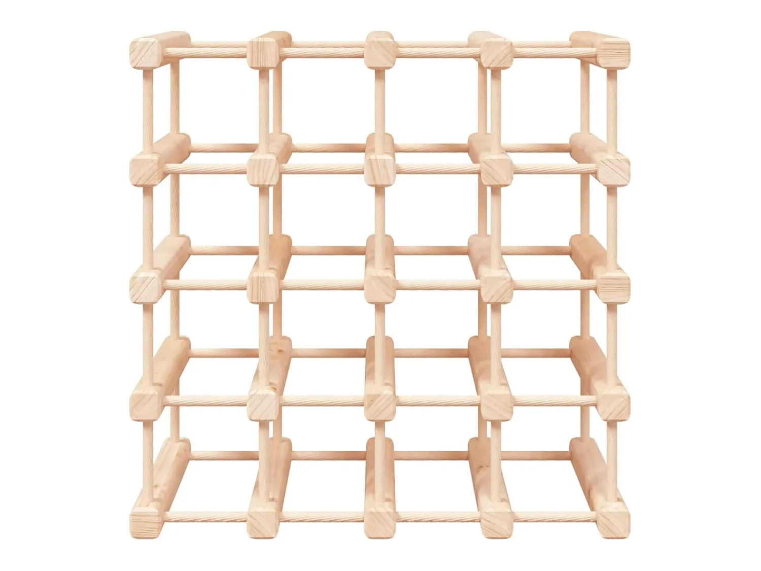 Garrafeira para 20 garrafas 46,5x23x46,5 cm pinho maciço PT272545^ Acessórios De Arrumação|Acessório Vinho E Bar