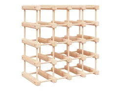 Garrafeira para 20 garrafas 46,5x23x46,5 cm pinho maciço PT272545^ Acessórios De Arrumação|Acessório Vinho E Bar