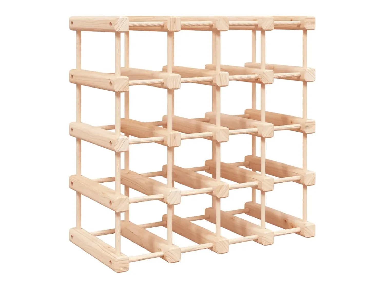 Garrafeira para 20 garrafas 46,5x23x46,5 cm pinho maciço PT272545^ Acessórios De Arrumação|Acessório Vinho E Bar