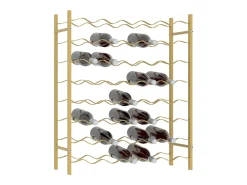 Acessórios De Arrumação|Acessório Vinho E Bar* Garrafeira para 48 garrafas metal PT786438 Dourado