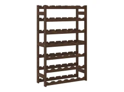 Acessórios De Arrumação|Acessório Vinho E Bar* Garrafeira para 42 garrafas madeira de pinho maciça PT519423 Castanho