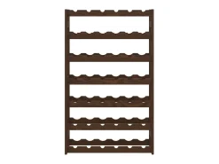 Acessórios De Arrumação|Acessório Vinho E Bar* Garrafeira para 42 garrafas madeira de pinho maciça PT519423 Castanho