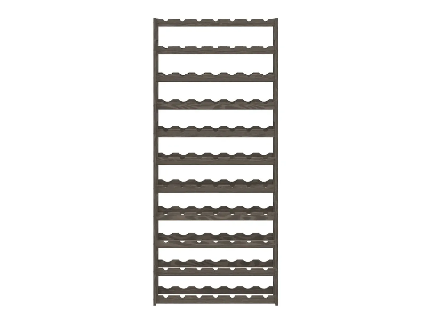 Acessórios De Arrumação|Acessório Vinho E Bar* Garrafeira para 77 garrafas madeira de pinho maciça PT721356 Cinzento