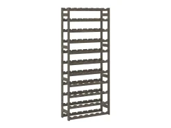 Acessórios De Arrumação|Acessório Vinho E Bar* Garrafeira para 77 garrafas madeira de pinho maciça PT721356 Cinzento