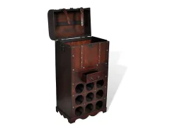 Acessórios De Arrumação|Acessório Vinho E Bar| Garrafeira para 9 garrafas de vinho PT319965 Vermelho
