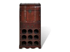 Acessórios De Arrumação|Acessório Vinho E Bar| Garrafeira para 9 garrafas de vinho PT319965 Vermelho