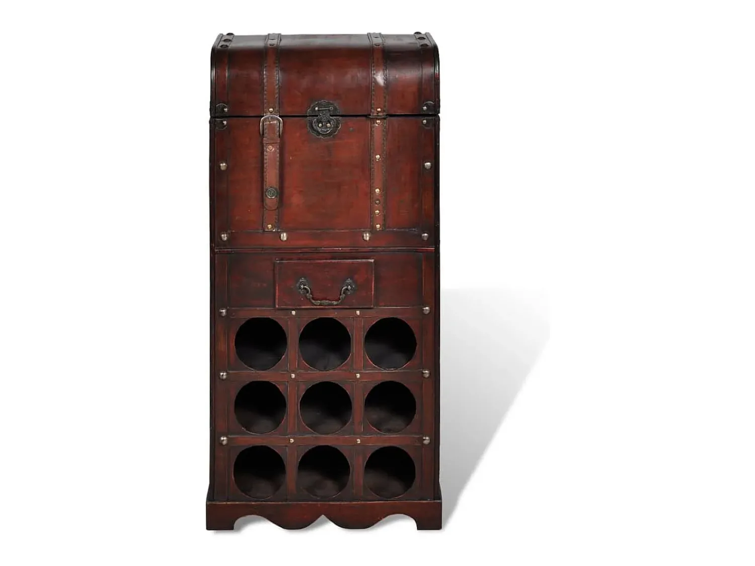 Acessórios De Arrumação|Acessório Vinho E Bar| Garrafeira para 9 garrafas de vinho PT319965 Vermelho