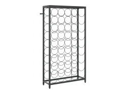 Discount Garrafeira para 45 garrafas 54x18x100 cm ferro forjado PT340450 Preto
