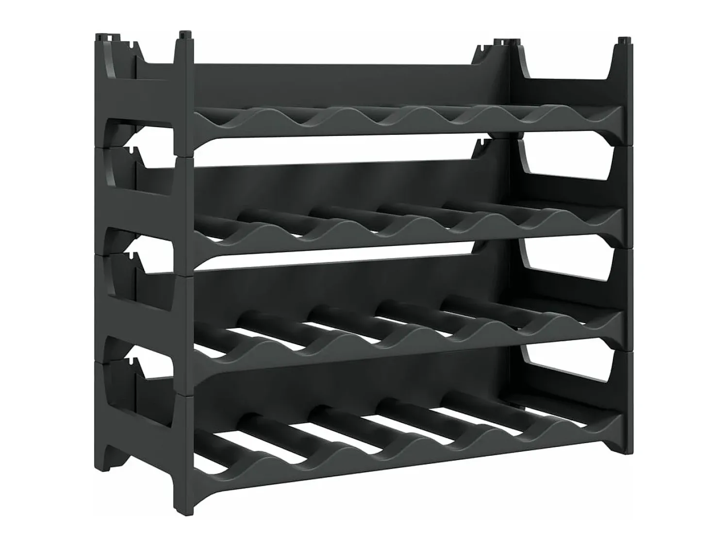 Clearance Garrafeira para 24 garrafas empilhável PP PT171592 Cinza antracite