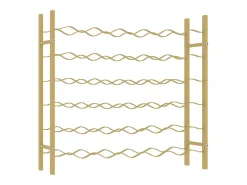 Acessórios De Arrumação|Acessório Vinho E Bar* Garrafeira para 36 garrafas metal PT572747 Dourado