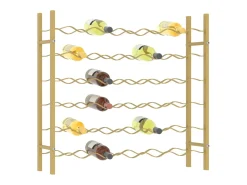 Acessórios De Arrumação|Acessório Vinho E Bar* Garrafeira para 36 garrafas metal PT572747 Dourado