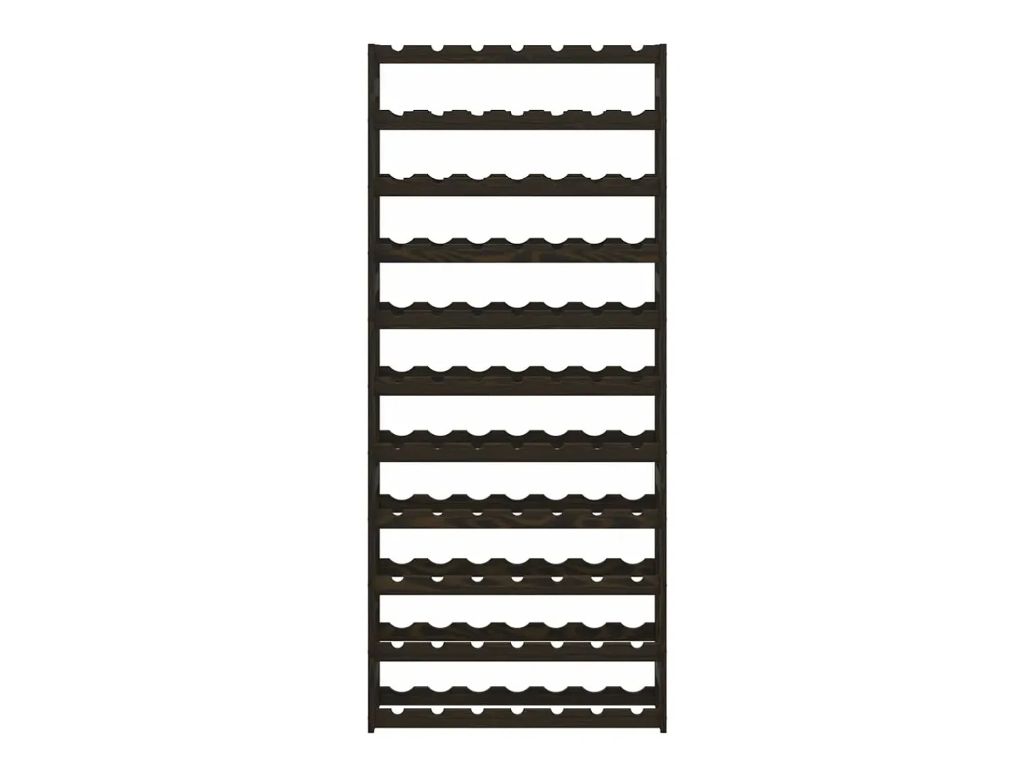 Acessórios De Arrumação|Acessório Vinho E Bar* Garrafeira para 77 garrafas madeira de pinho maciça PT196903 Preto