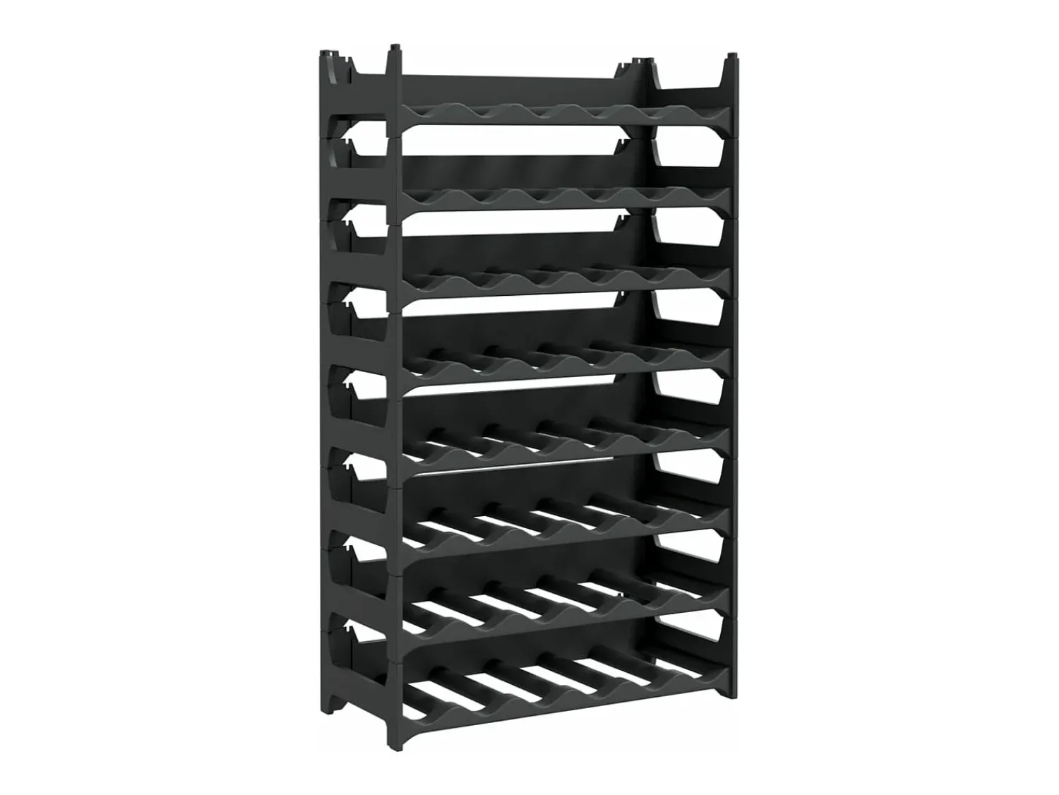 Online Garrafeira para 48 garrafas empilhável PP PT910160 Cinza antracite