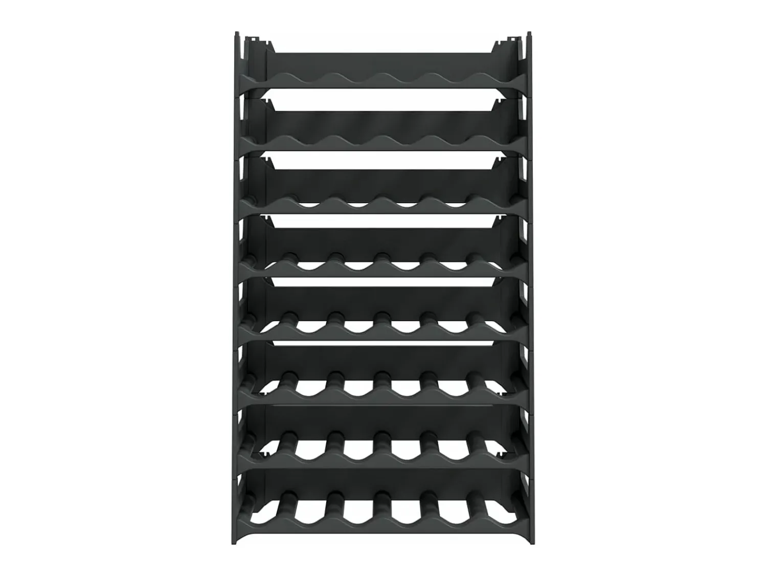 Online Garrafeira para 48 garrafas empilhável PP PT910160 Cinza antracite