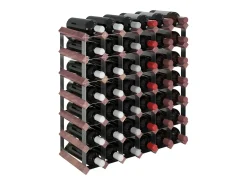 Acessórios De Arrumação|Acessório Vinho E Bar* Garrafeira para 42 garrafas madeira de pinho maciça PT898642 Castanho