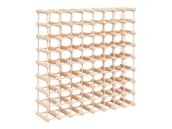 Acessórios De Arrumação|Acessório Vinho E Bar| Garrafeira para 72 garrafas 90,5x23x90,5 cm pinho maciço PT581268 Castanho