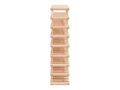 Acessórios De Arrumação|Acessório Vinho E Bar| Garrafeira para 72 garrafas 90,5x23x90,5 cm pinho maciço PT581268 Castanho