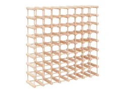 Acessórios De Arrumação|Acessório Vinho E Bar| Garrafeira para 72 garrafas 90,5x23x90,5 cm pinho maciço PT581268 Castanho
