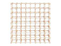 Acessórios De Arrumação|Acessório Vinho E Bar| Garrafeira para 72 garrafas 90,5x23x90,5 cm pinho maciço PT581268 Castanho