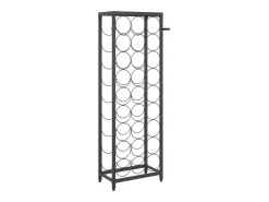 Acessórios De Arrumação|Acessório Vinho E Bar* Garrafeira para 27 garrafas 34x18x100 cm ferro forjado PT812170 Preto