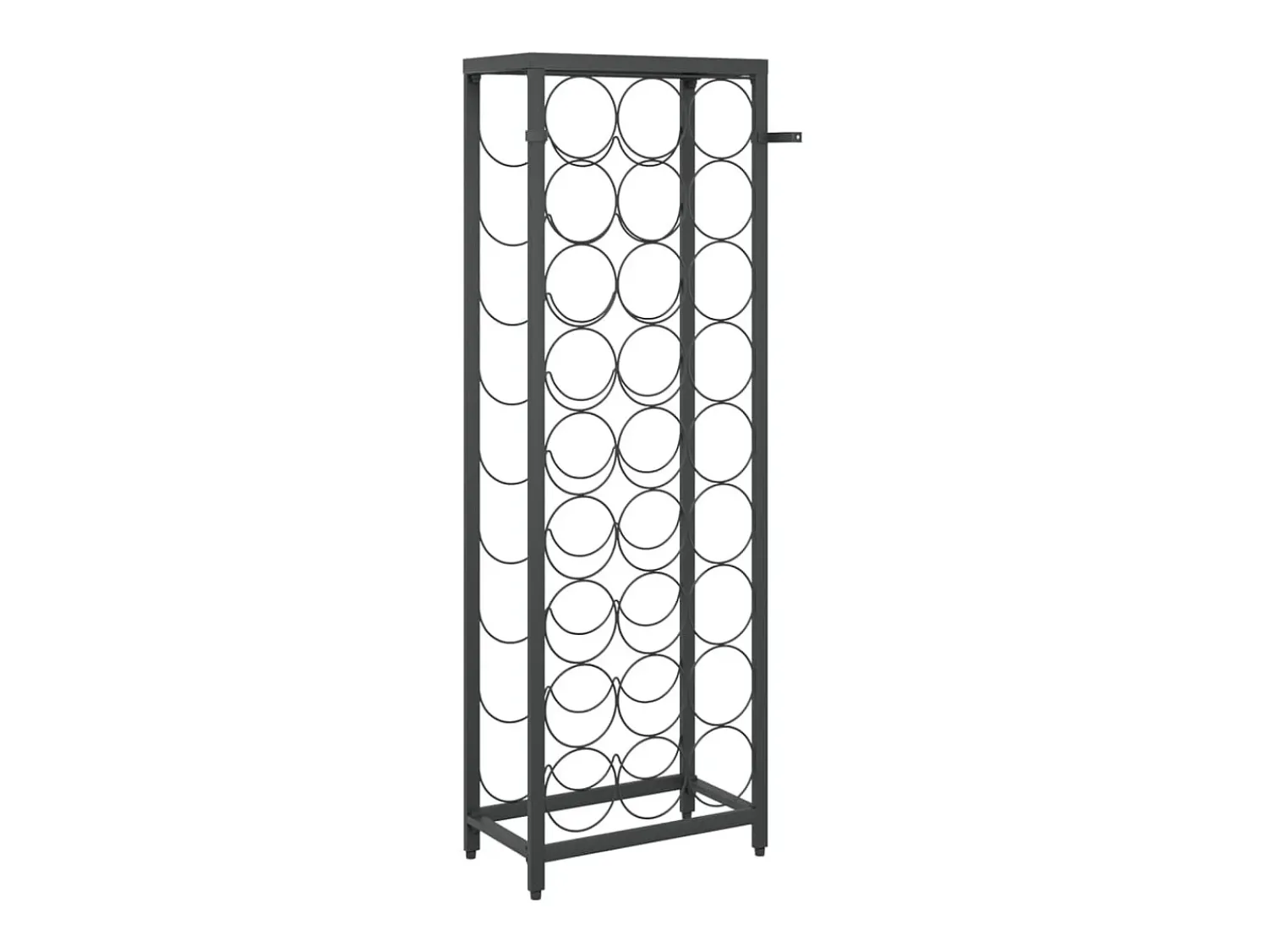 Acessórios De Arrumação|Acessório Vinho E Bar* Garrafeira para 27 garrafas 34x18x100 cm ferro forjado PT812170 Preto