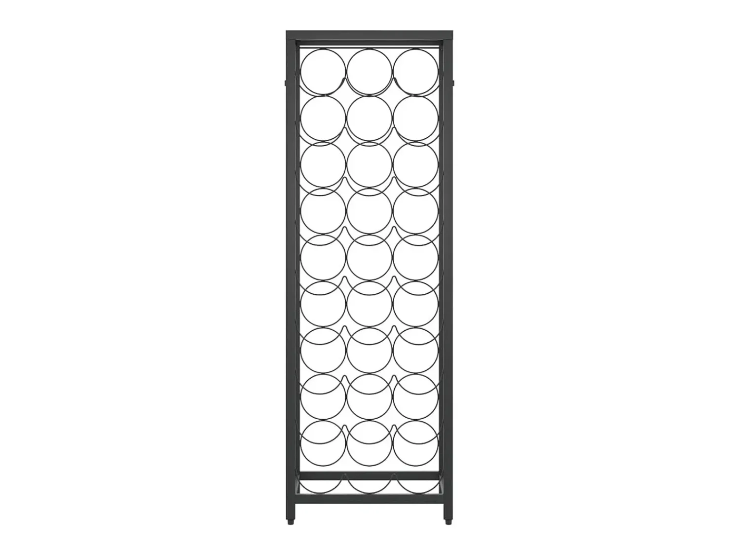 Acessórios De Arrumação|Acessório Vinho E Bar* Garrafeira para 27 garrafas 34x18x100 cm ferro forjado PT812170 Preto