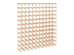 Acessórios De Arrumação|Acessório Vinho E Bar| Garrafeira para 120 garrafas 112,5x23x123,5 cm pinho maciço PT621106 Castanho