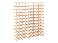 Acessórios De Arrumação|Acessório Vinho E Bar| Garrafeira para 120 garrafas 112,5x23x123,5 cm pinho maciço PT621106 Castanho