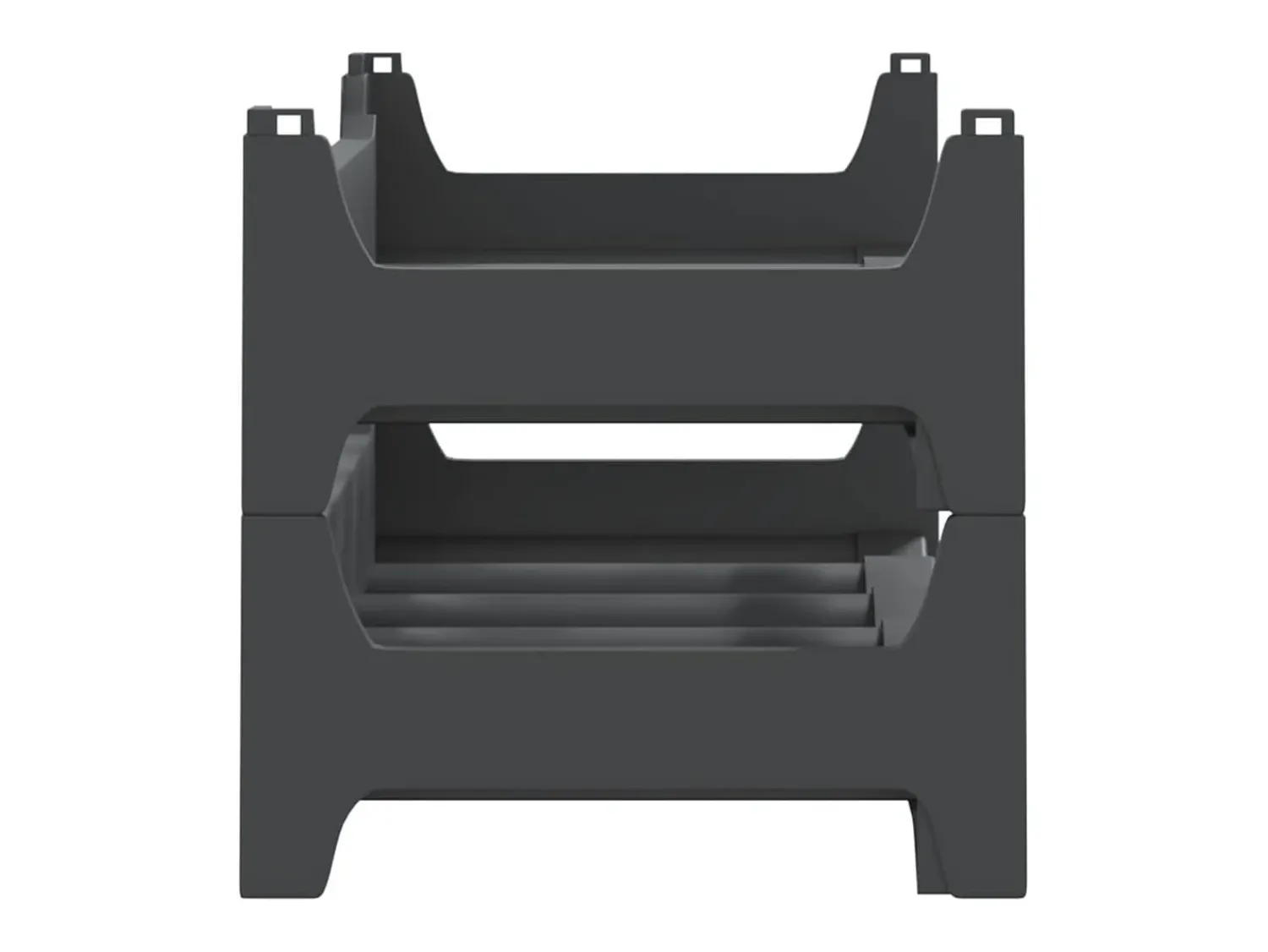 Garrafeira para 12 garrafas empilhável PP PT614596 Cinza antracite