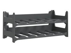 Garrafeira para 12 garrafas empilhável PP PT614596 Cinza antracite