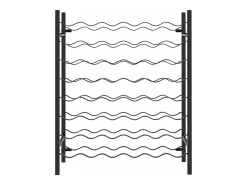 Acessórios De Arrumação|Acessório Vinho E Bar* Garrafeira para 48 garrafas metal PT906237 Preto