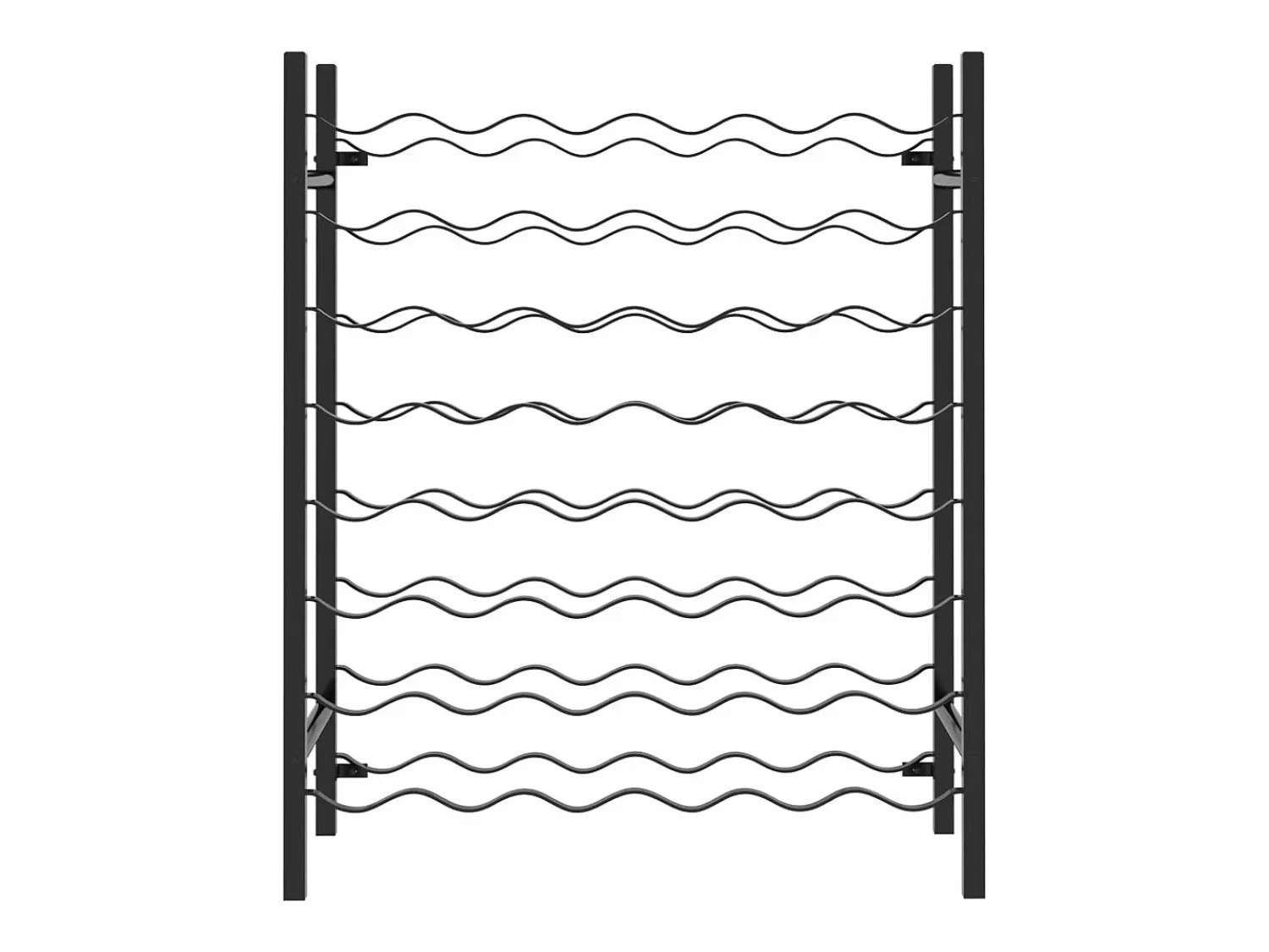 Acessórios De Arrumação|Acessório Vinho E Bar* Garrafeira para 48 garrafas metal PT906237 Preto