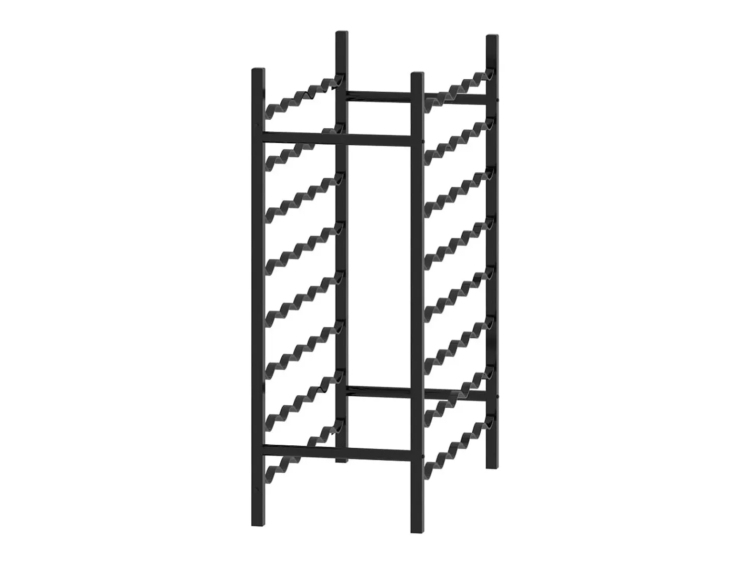 Acessórios De Arrumação|Acessório Vinho E Bar* Garrafeira para 48 garrafas metal PT906237 Preto