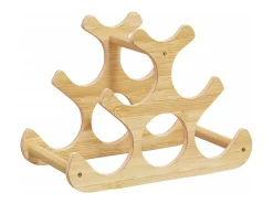 Best Garrafeira para 6 garrafas 35x18x25,5 cm bambu PT104028 Castanho