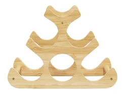 Best Garrafeira para 6 garrafas 35x18x25,5 cm bambu PT104028 Castanho