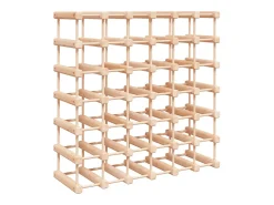 Acessórios De Arrumação|Acessório Vinho E Bar| Garrafeira para 42 garrafas 68,5x23x68,5 cm pinho maciço PT480031 Castanho