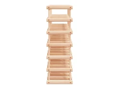 Acessórios De Arrumação|Acessório Vinho E Bar| Garrafeira para 42 garrafas 68,5x23x68,5 cm pinho maciço PT480031 Castanho