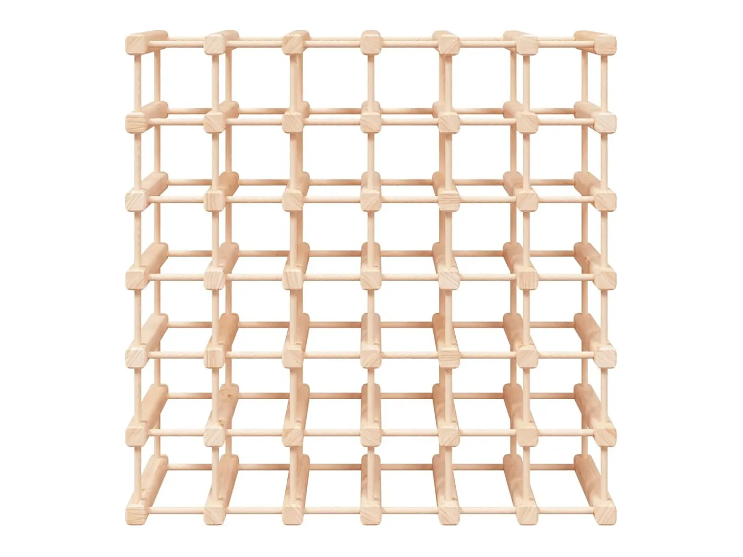 Acessórios De Arrumação|Acessório Vinho E Bar| Garrafeira para 42 garrafas 68,5x23x68,5 cm pinho maciço PT480031 Castanho
