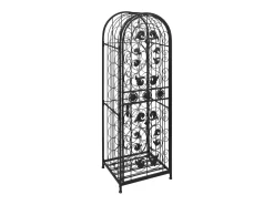 Acessórios De Arrumação|Acessório Vinho E Bar| Garrafeira, suporte de metal para 45 garrafas de vinho PT109390 Preto