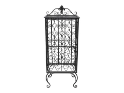 Garrafeira, suporte de metal para 28 garrafas de vinho PT113640 Preto