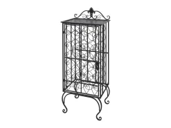 Garrafeira, suporte de metal para 28 garrafas de vinho PT113640 Preto